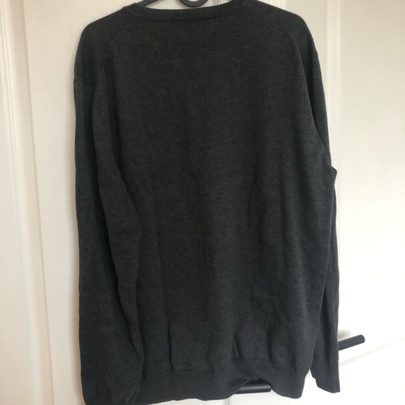 Dark grey Perry Ellis v-neck sweater - Picture 2 of 3
